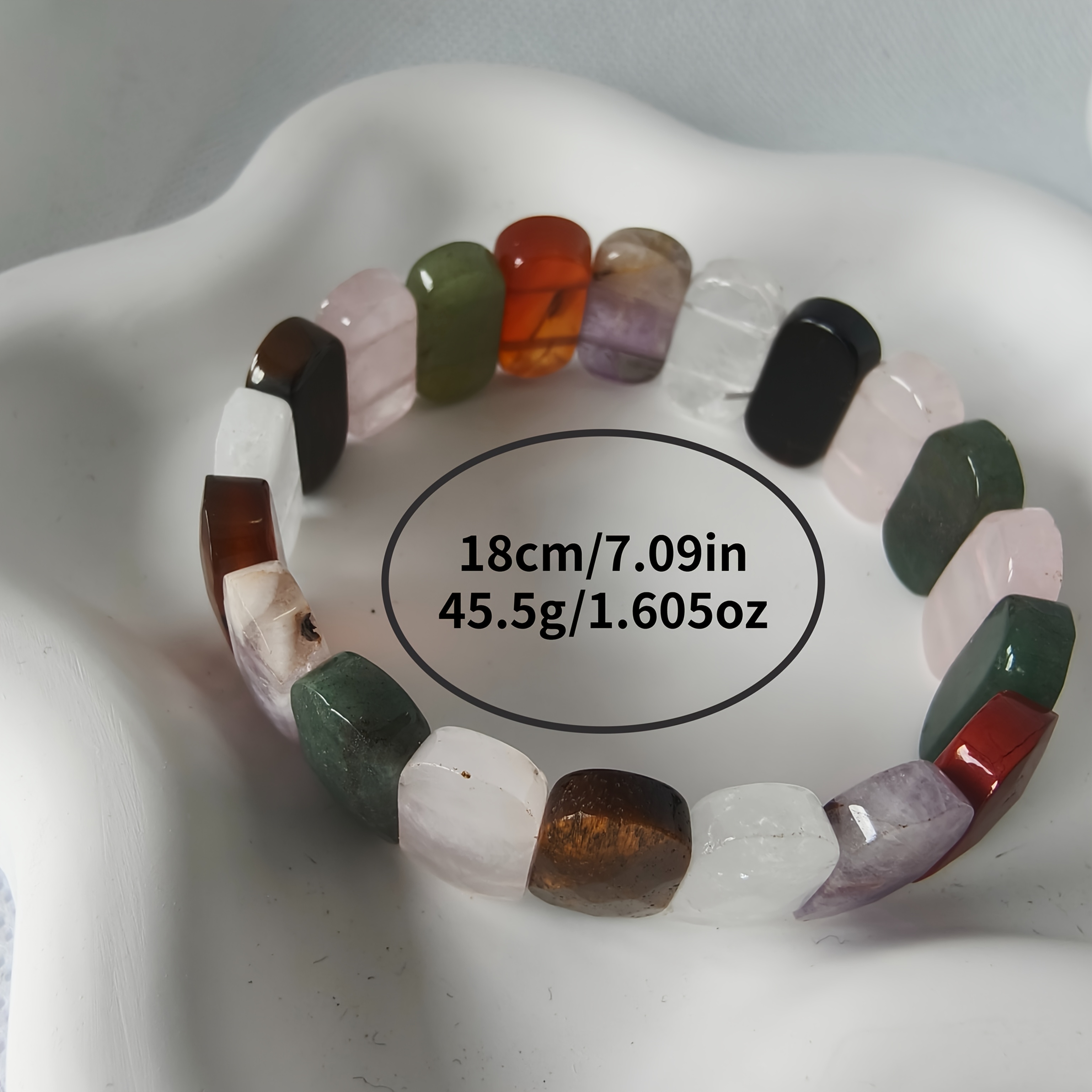 Elegant Multicolored Crystal Bracelet for Couples, Versatile Gift